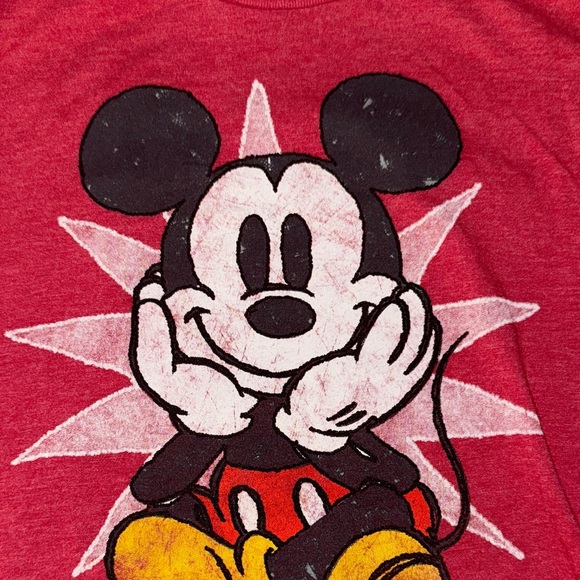 Disney Kids Red Tee with Mickey Mouse Graphic - Picture 3 of 4